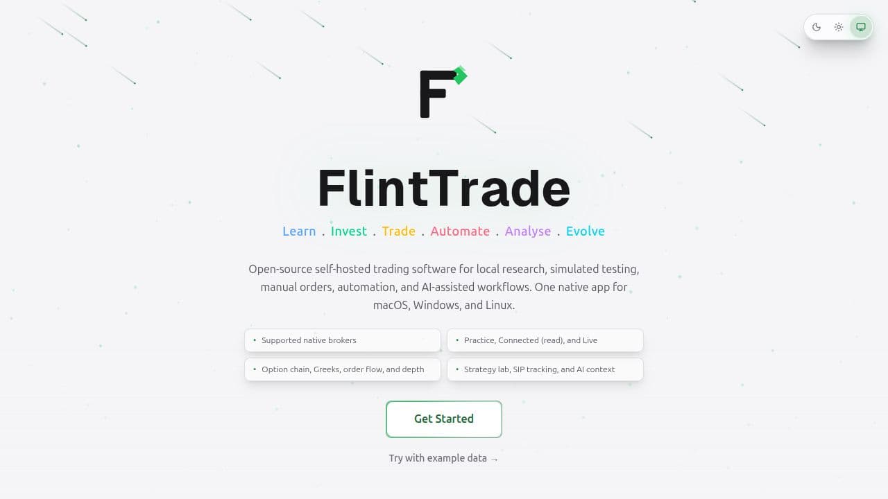 Welcome screen